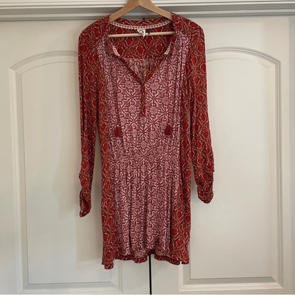 Akemi + Kin Anthropologie Red Boho Tunic - Picture 3 of 8